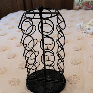 Black Metal Revolving K-cup Holder, 13" X 7"